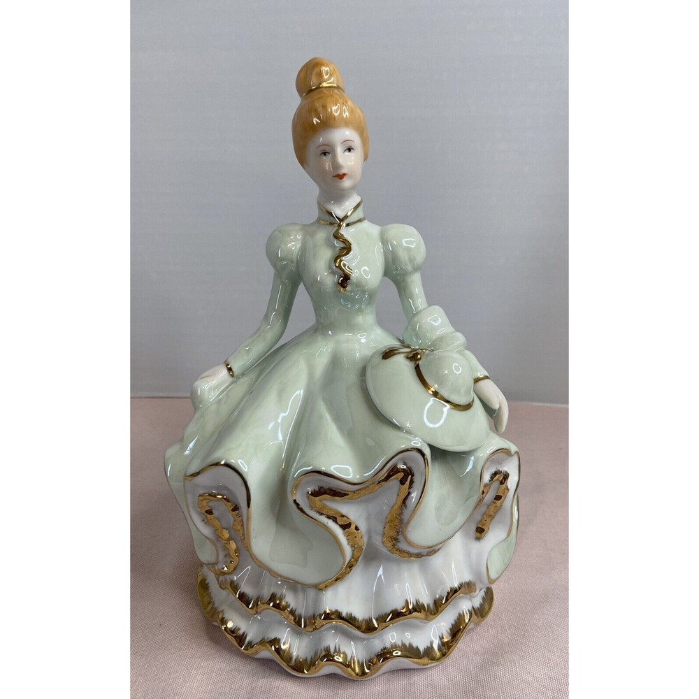 Vintage  Musical Lady Southern Belle Porcelain Ceramic Figurine "Ode to Joy"